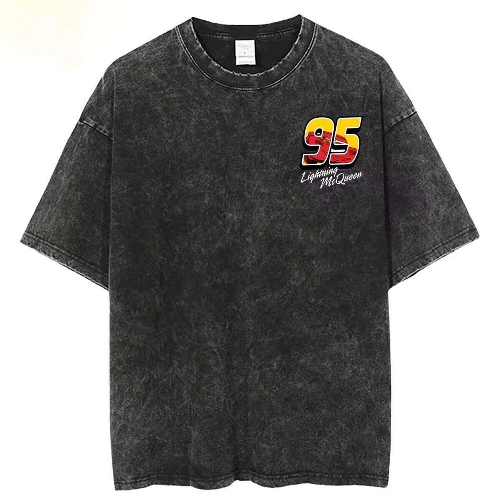 Economy deFlexMcQueen Cars 95 for Men and Women, Vintage Hip Hop Economy, Harajuku Streetwear, Summer Cotton T-shirt
