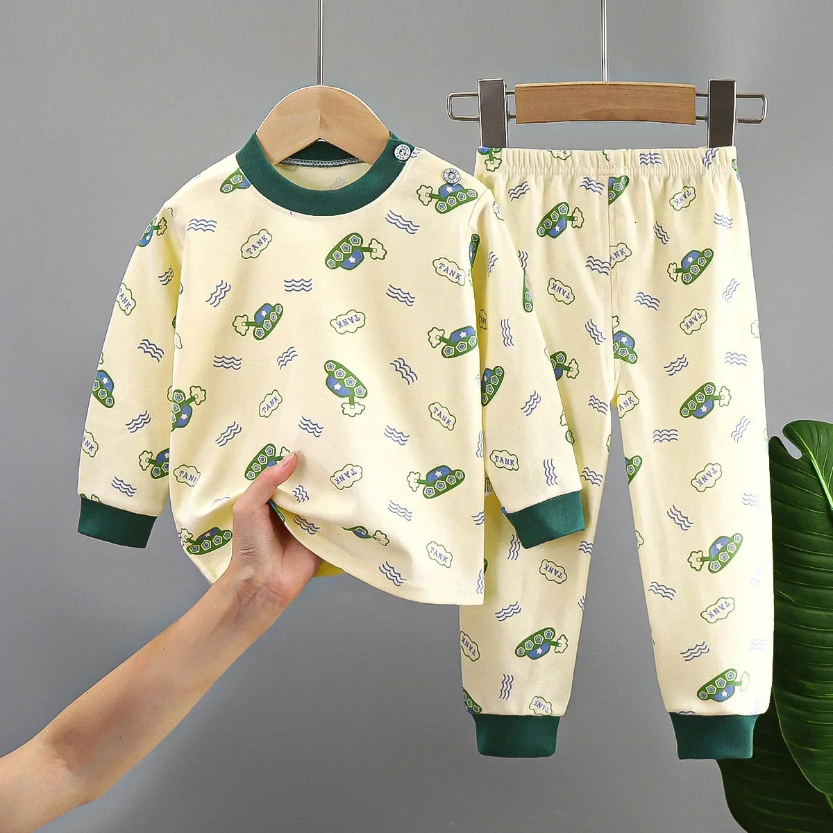 Kids Boys Girls Pure Cotton Pajamas Cute Cartoon Long Sleeve Pyjamas Toddler Baby Autumn Sleepwear Childrens Clothing Sets 250219