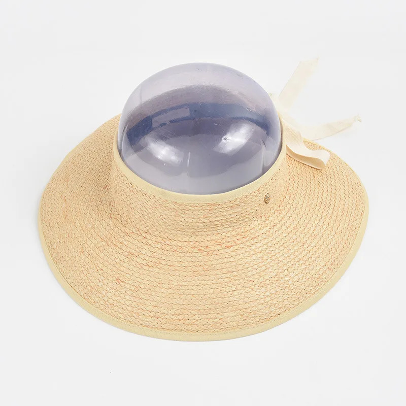 USPOP Women Sun Hats Natural Raffia Straw Hats Bowknot Wide Brim Beach Hats 250219
