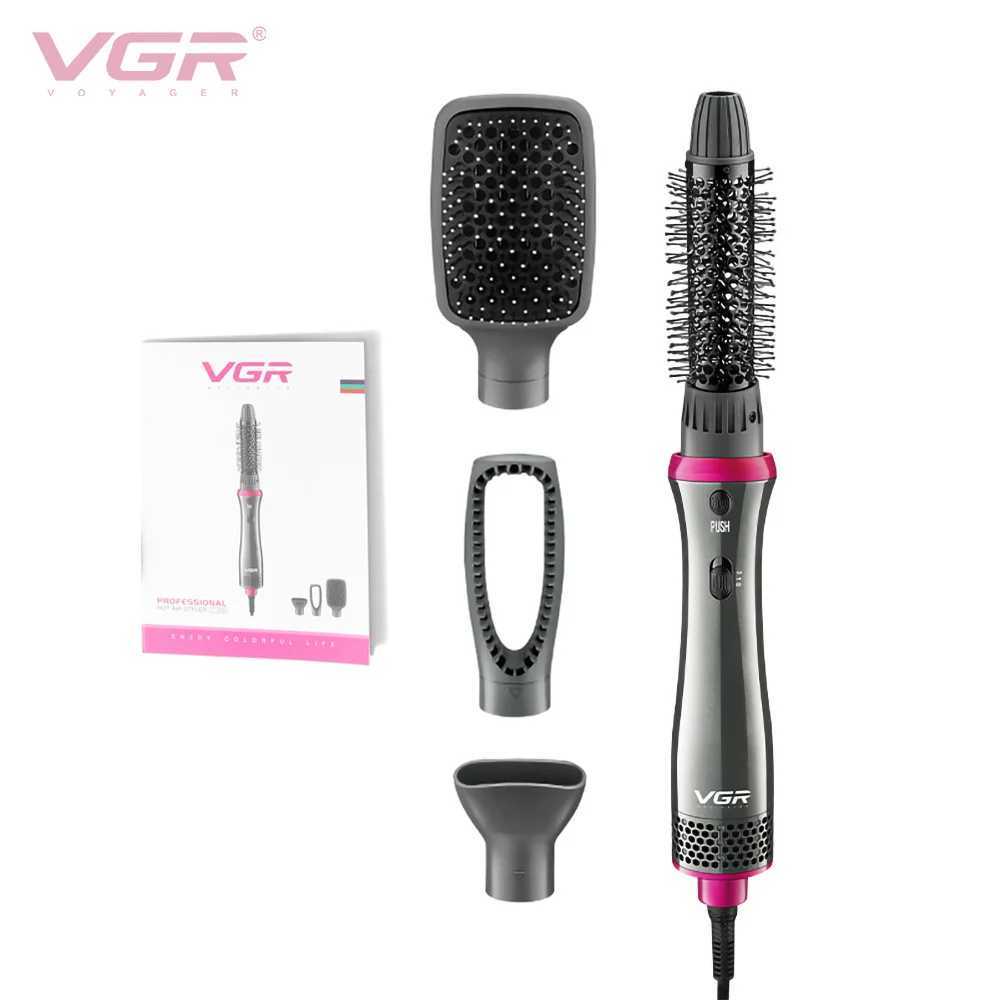 VGR 4 In Hair Dryer Brush One Step Hair Dryers Volumizer Fluffy Hot Air Brush Comb Hair Straightener Curling Wand Styling Tool W250220