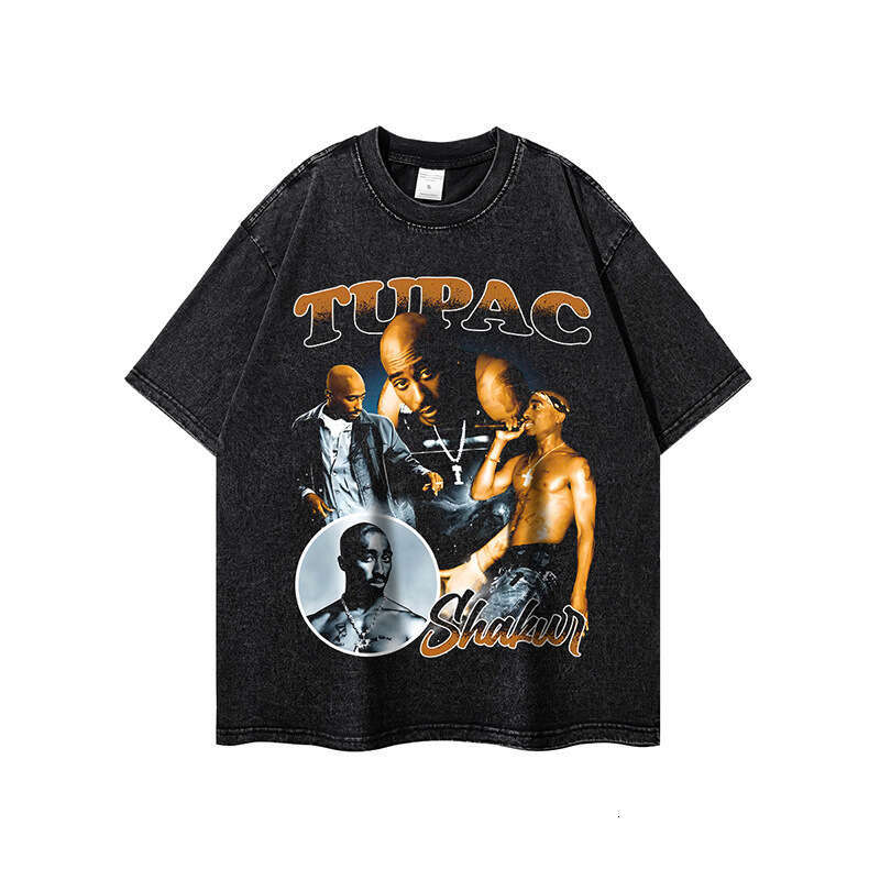 American style high trend rap washed long sleeved T-shirt for men and women hip-hop street distressed casual base t