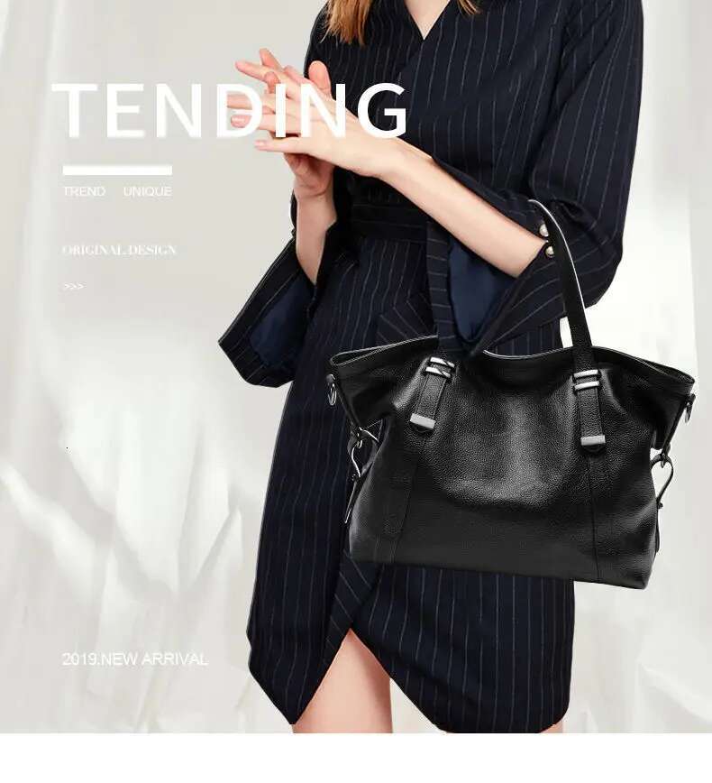 2024 New Fashion Women Handbags European Designer Cow Genuine Leather Shoulder Bags Female Brand Crossbody Large Bag
