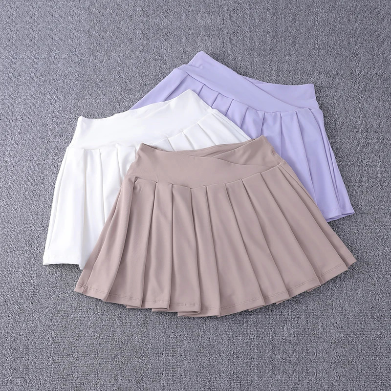 2024 Selling Pleated Nylon Spandex High Waisted Pocket Skirt With Anti ALine Sports Tennis 250220