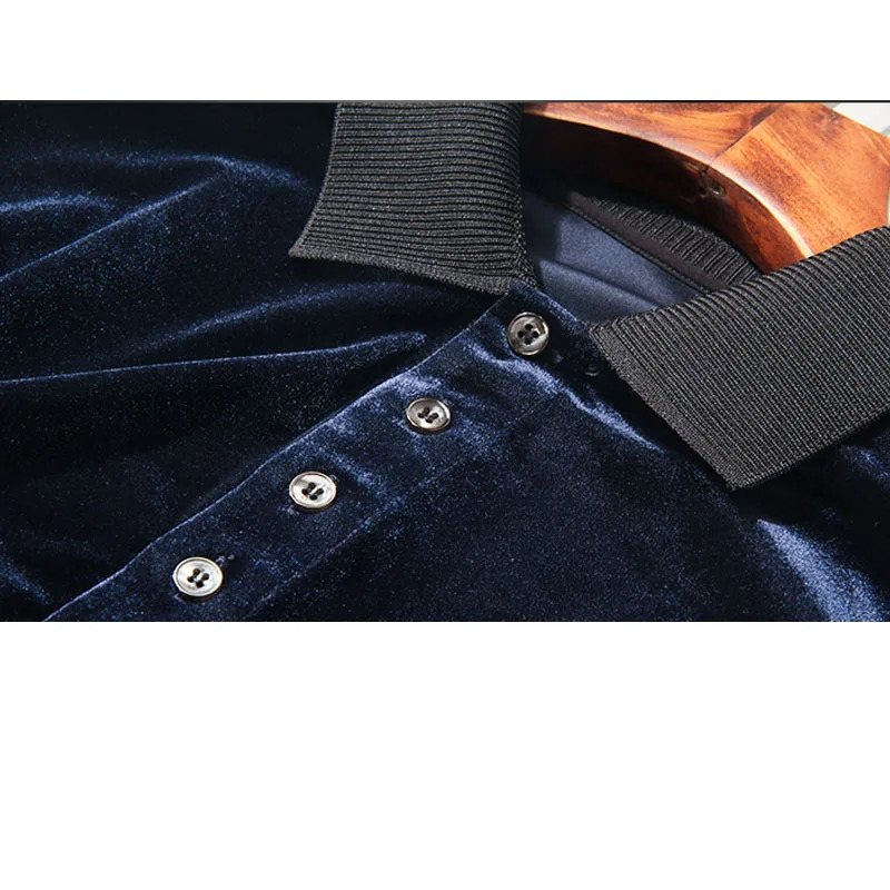 Mulberry Silk Velvet Summer Mens Short Sleeve T-shirt Dark Green POLO Shirt Temperament Simple Top Luster Silky Light 250220