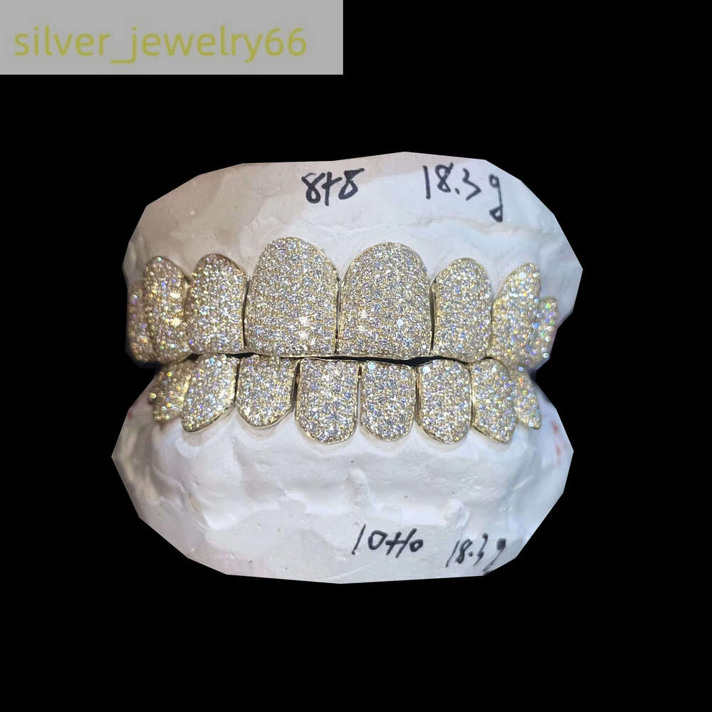 Help Customer Setting Dias Iced Out Your Own Grills 1.0-1.5MM VVS D Moissanite Gold Dental Teeth Grillz