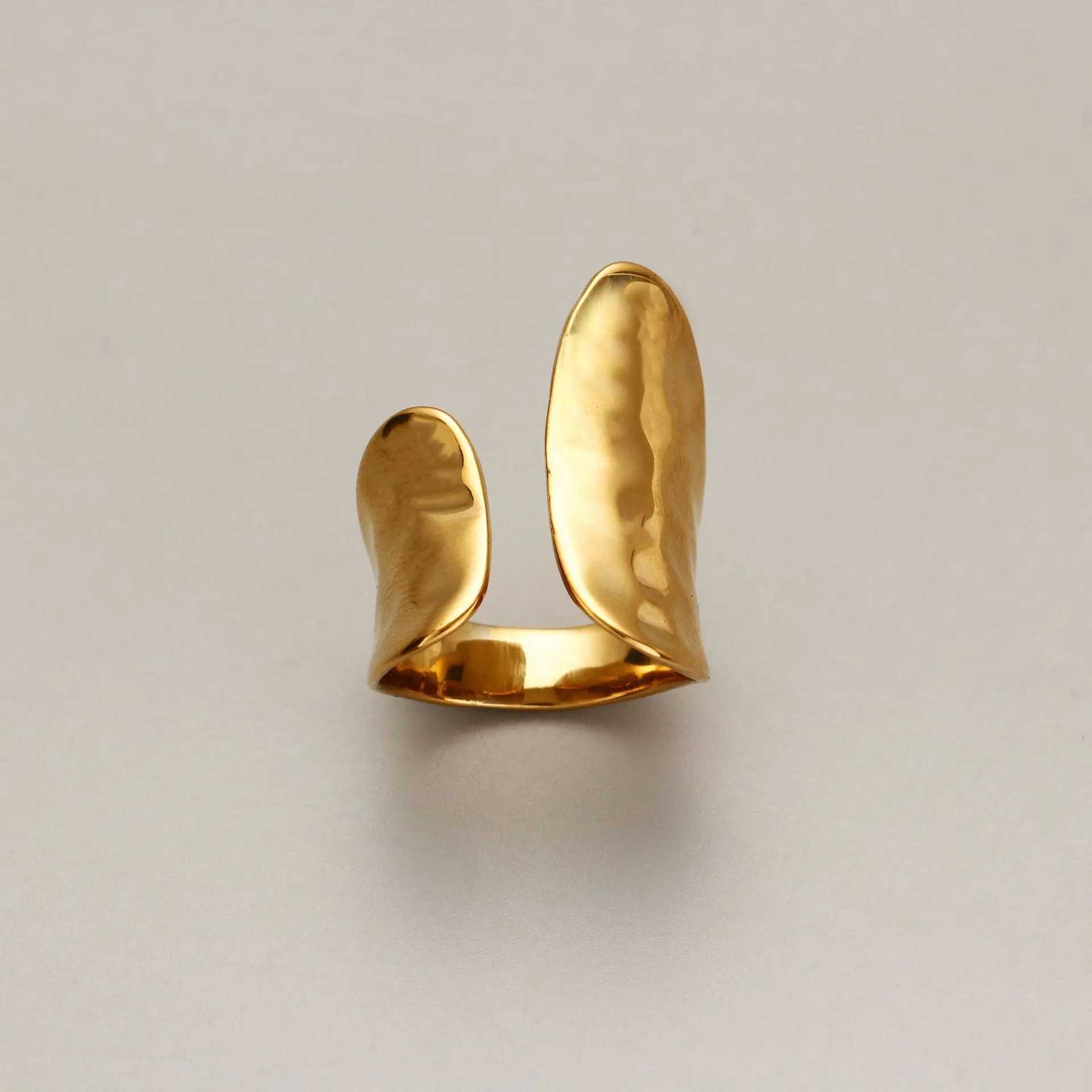 The new minimalist gold ring is a jewelry gift for the Wen couples new fashion retro punk Irregar Geely birthday party X250220