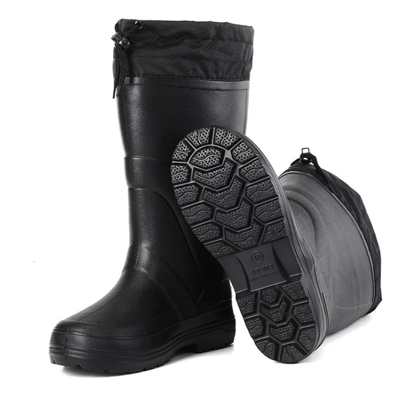 Men Rain Boots High Quality EVA Nonslip Platform Snow Winter Warm Waterproof Shoes Work 250219