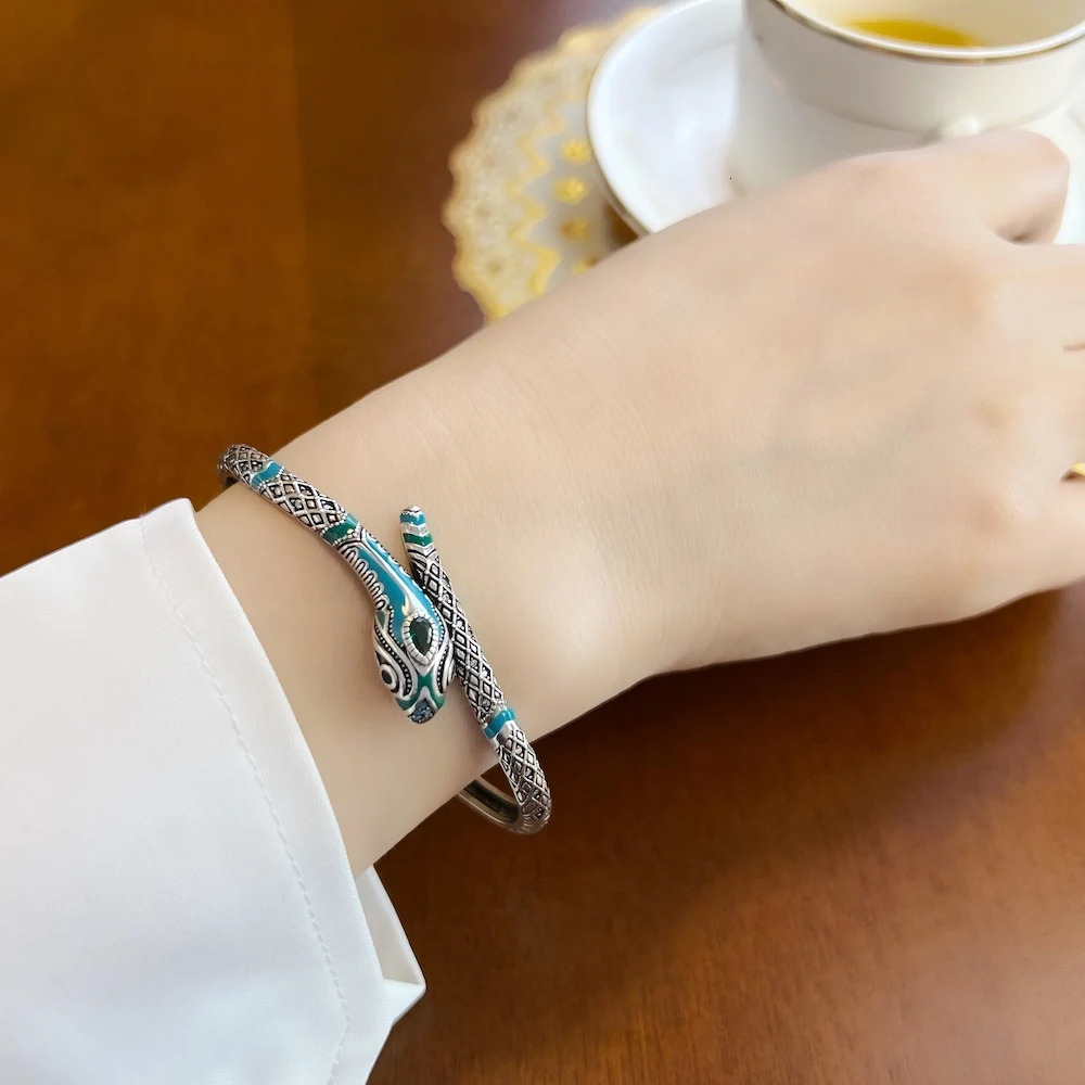 Bracelet Bangles Snake Europe Style Fashion Jewelry For WomenSpring Bohemia Gift In 925 Sterling Silver 250220