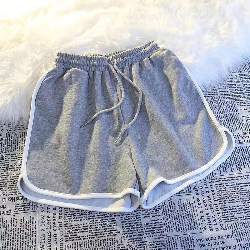 S-3XL Black Striped Shorts Women Oversized White Wide Leg Shorts Summer Korean Fashion High Waist Baggy Sports Short Pants 250217