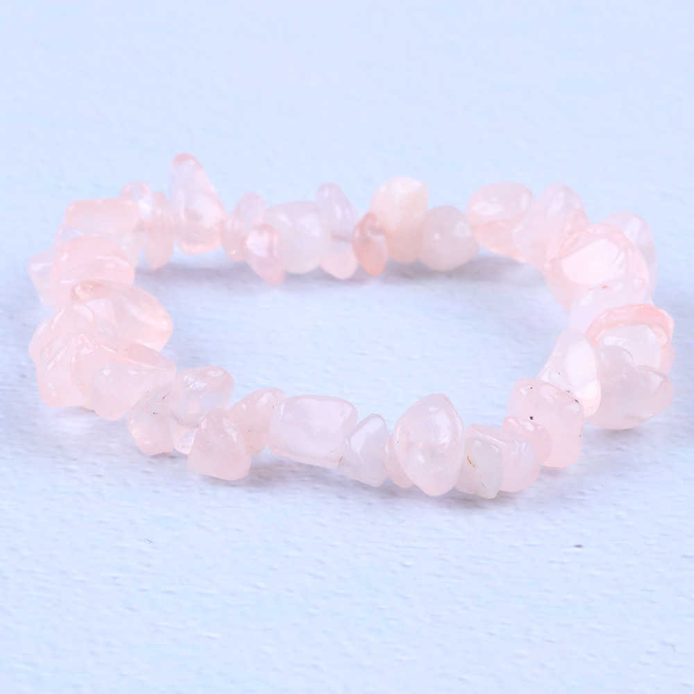 Charm Bracelets Hot selling natural crystal crushed stone womens chain bracelet irregular rainbow crushed stone summer bracelet elastic bracelet H2522