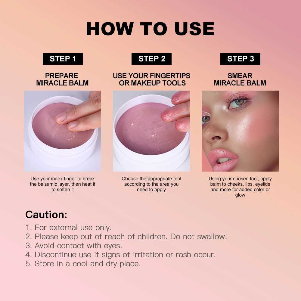 3 In 1 Solid l B Cream Monochrome Woman B Paste Cheek Ulti-purpose For Eyes Lips Makeup B Stick Korean CosmeticsW250220