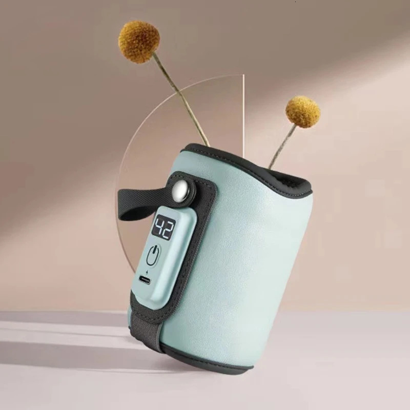 Portable USB Bottle Warmer with LCDDisplay Adjustable Temperature Travel Milk 5 Gears 38 52 for Babies 250117