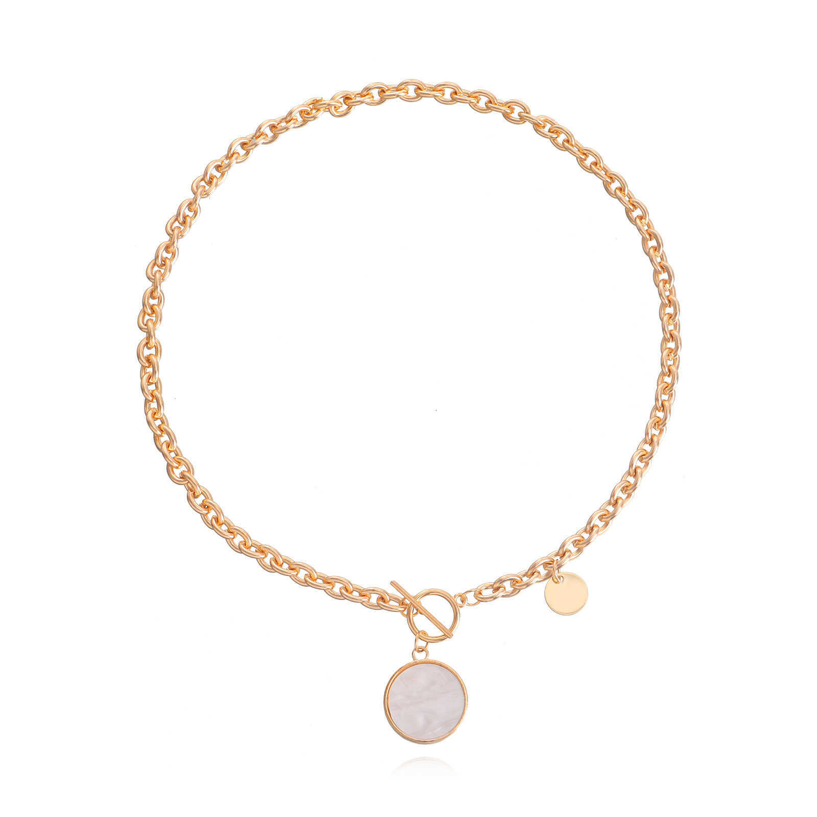 Pendant Necklaces Jewelry punk clavicle chain Christmas geometric Fritillaria Necklace womens fashion alloy sweater chain necklace H25219