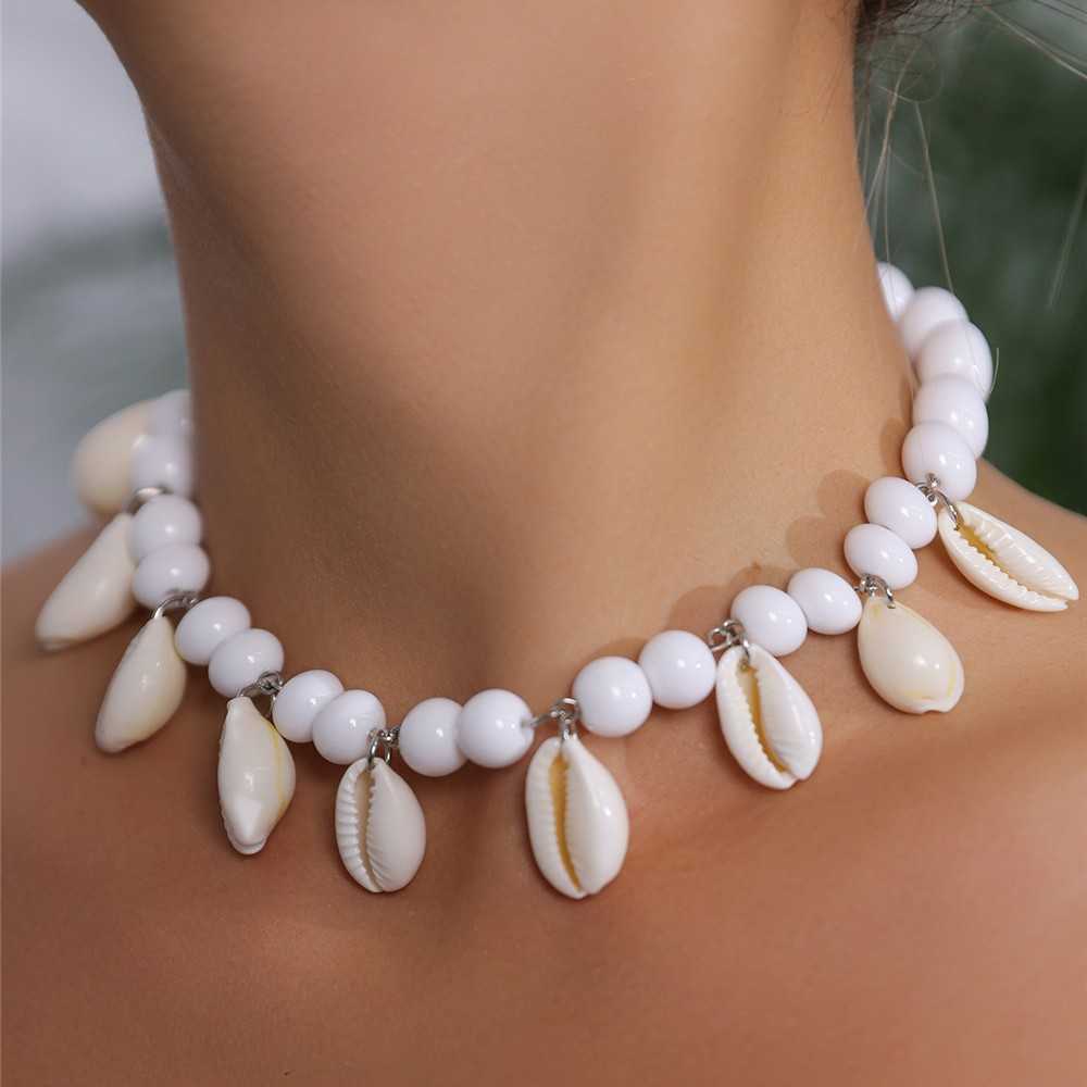 Pendant Necklaces New Fashion Beach Shell Necklace Bohemian Style Accessories for Womens Clothing H25219