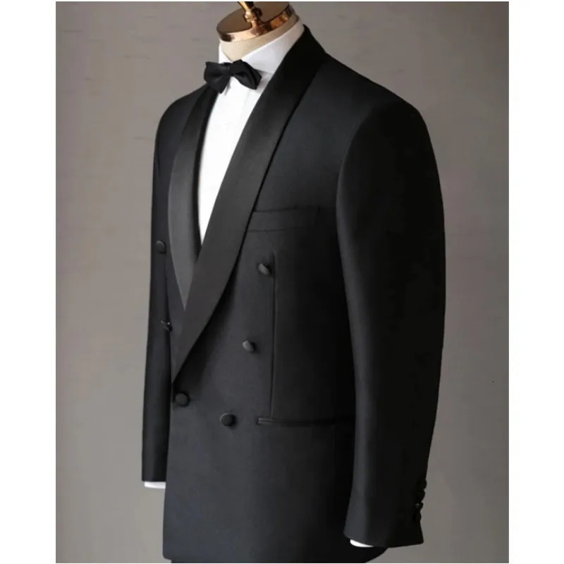 Mens Black Formal Suit Jackets Business Uniform Work Blazer Shawl Lapel Tops Regular Slim Fit Wedding Suit For Men Only Jacket 250220