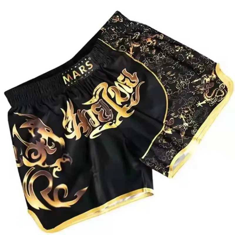 YOKKAOVENUMBoxing Shorts Male MMA Boxing Shorts Comprehensive Training Sanda Muay Thai Gym Fitness Sports Shorts X250220