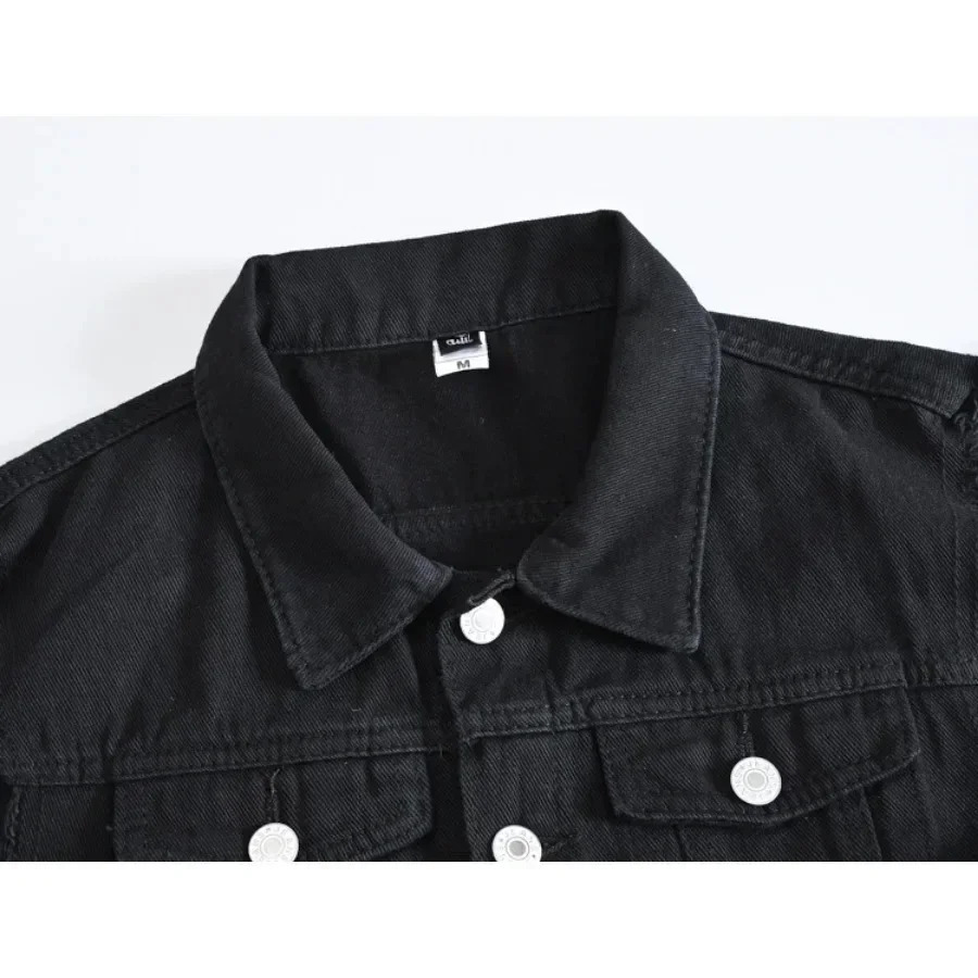 Mens Sleeveless Jeans Vest Black Denim Vest for Men Casual Cowboy Horse Clip Cowboy Vest Fashion Cowboy Tops 5XL 6XL 250219