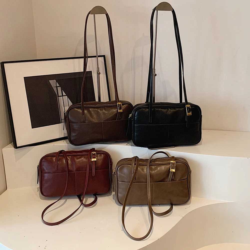 Fashionable Boston womens adjustable shoulder strap handbag made of PU leather perfect for work and travel Y250218