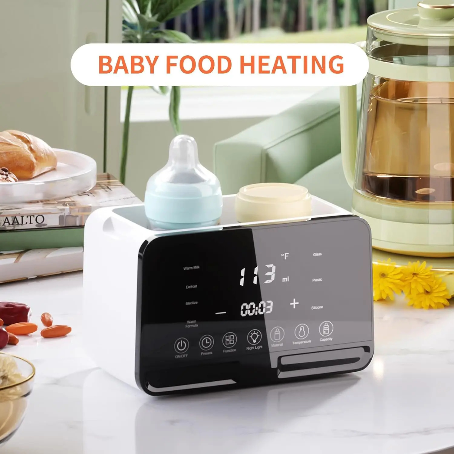 Baby Feeding Bottle Warmer Sterilizer Sanitizer for Bottles Eletric Steamer LED Touch Screen 250117