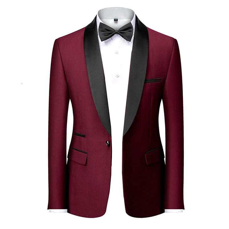 Mens tight fitting Terno Masculino formal slim evening gown ball set/Mens groom wedding jacket 250220