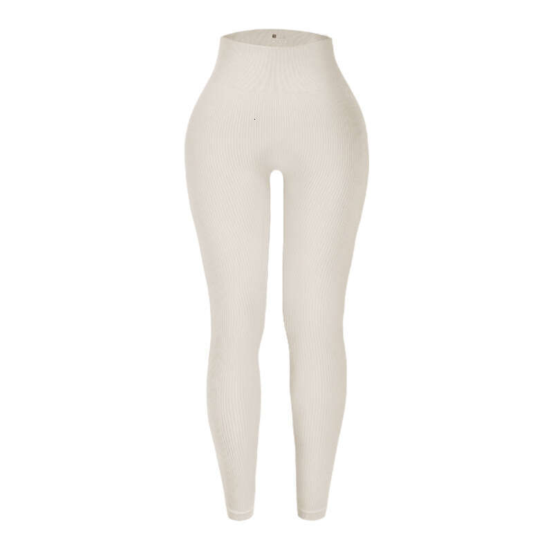 Threaded elasticity tight pants for outerwear, high waist hip lifting, seamless yoga quick drying, breathable, sweat wicking cycg and fiess pants, 202