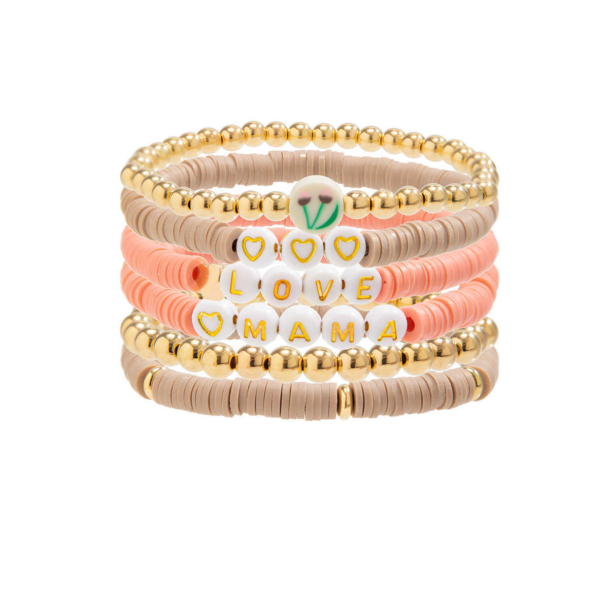 Charm Bracelets Mothers Day Letter Bracelet Set Versatile Gift Commemorative Mom Beaded Handmade for Women H25220 1 GYZZ