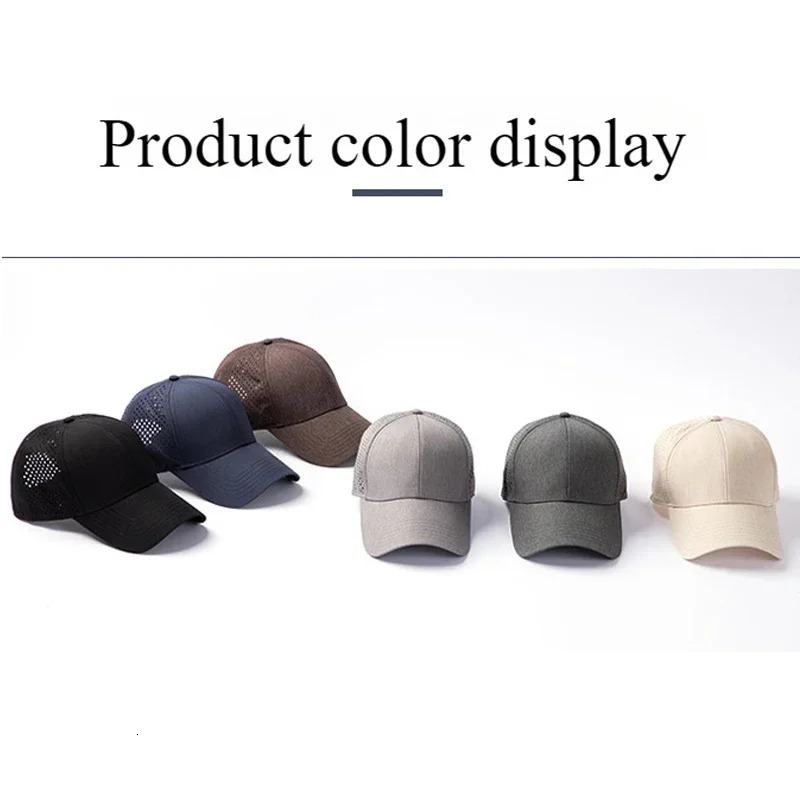 Summer Hat Big Size 63cm Quick Drying Sun Mesh Baseball Cap Woman Outdoors Casual Sport Hat Cool Adjustable Visor Hat 250214