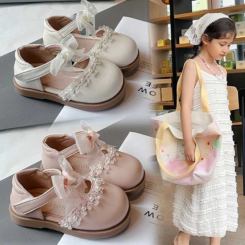 2025 Spring New Children Princess Leather Shoes for Girls Fashion Korean Style Elegant Soft Bottom Anti-slippery Dress Shoes X250220