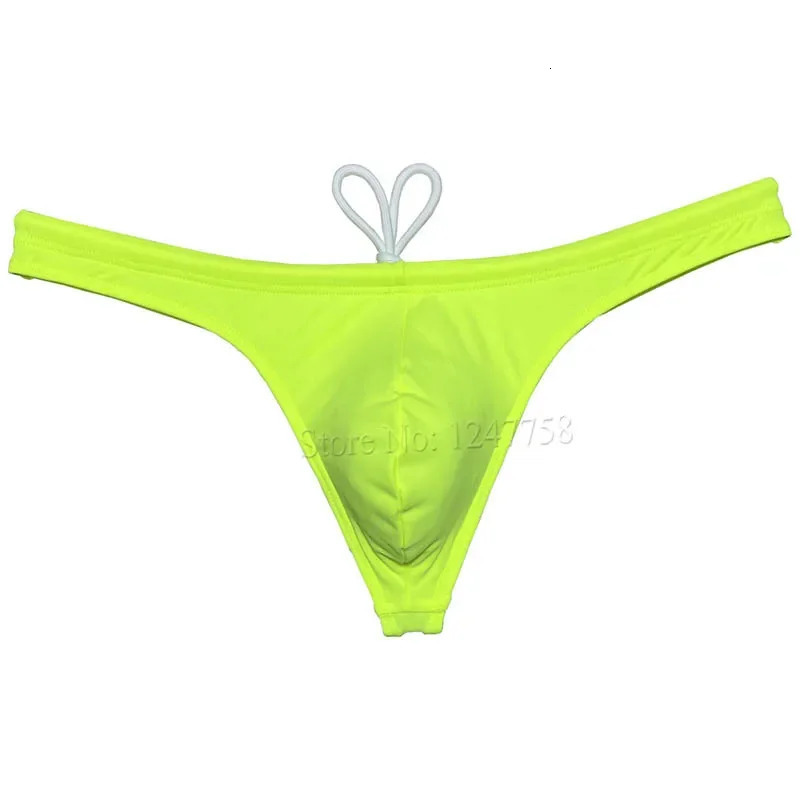 Mens Swim Thong Swimwear Pouch Bikini Swimsuit Tback Smooth Swimming Trunks Male Beach Shorts 250220