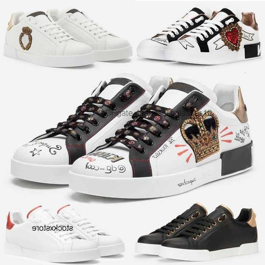Elegant Black Sports Perfect Famous Leather Calfskin Shoes White Casual Walking Sneakers Nappa Trainers LR7B dolcely gabannaly gabbanaism dgism d g 0CCY