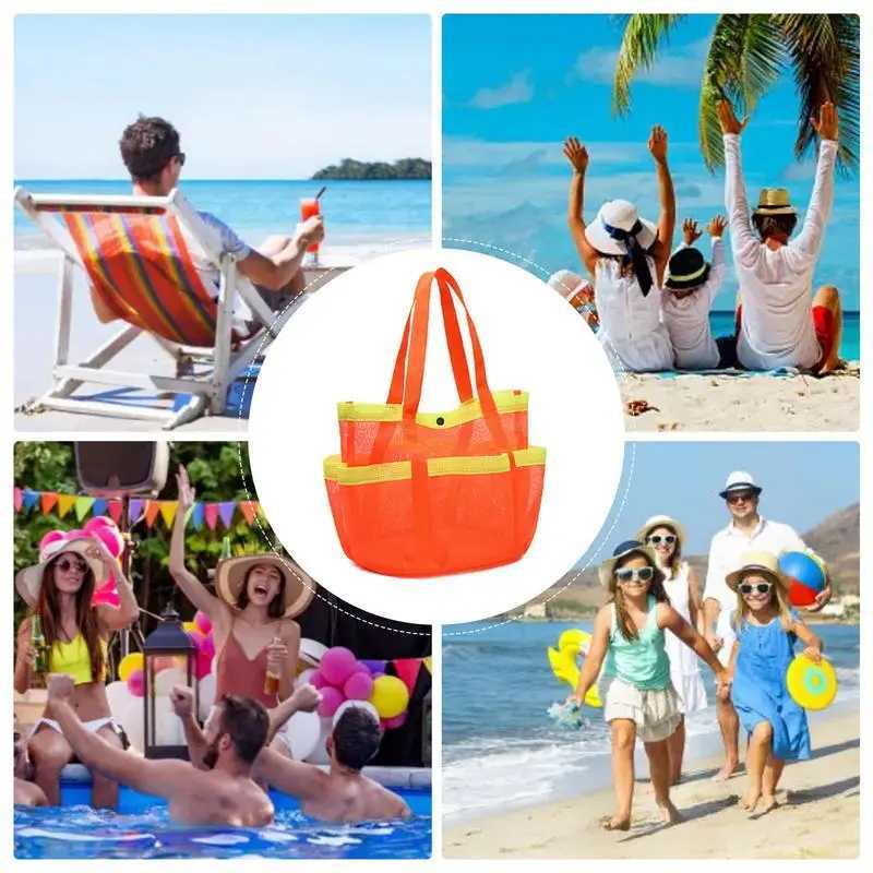 Portable Mesh Shower Caddy Shower Caddy Dorm With Multi-Pocket Large Capacity For Beach Swimming Gym Travel Z250219