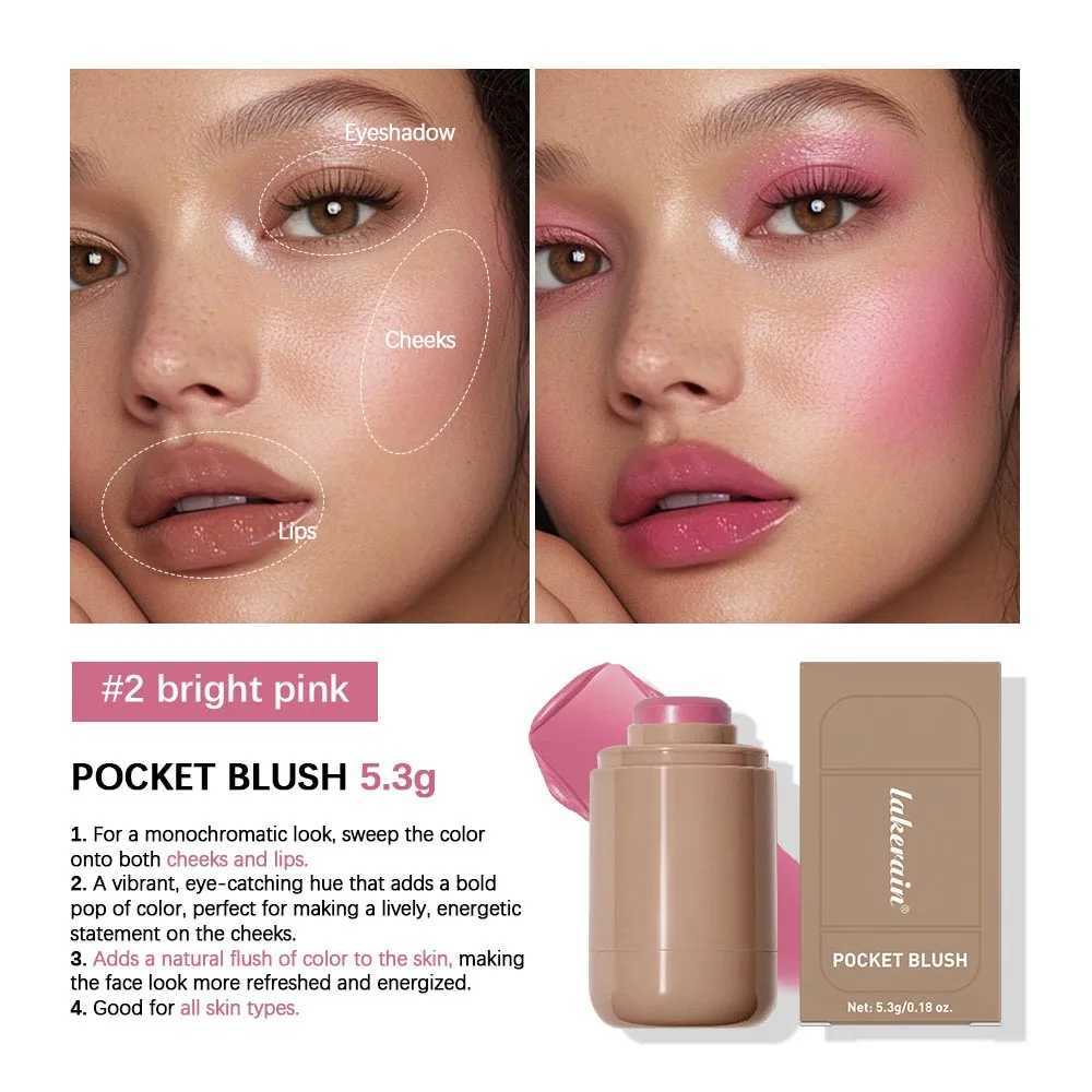 Lakerain 3in1 Cheek Lip Tinted Moisturized B Stick Waterproof Easy Color Rouge Silky Smooth Ber Cream Matte Contour MakeupW250220