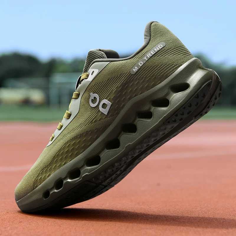 2025 Running Shoes Men Mesh Lightweight Flat Outdoor Gym Jogging Shoes Comfortable Original Tennis Shoes Cushioning SneakersC250410