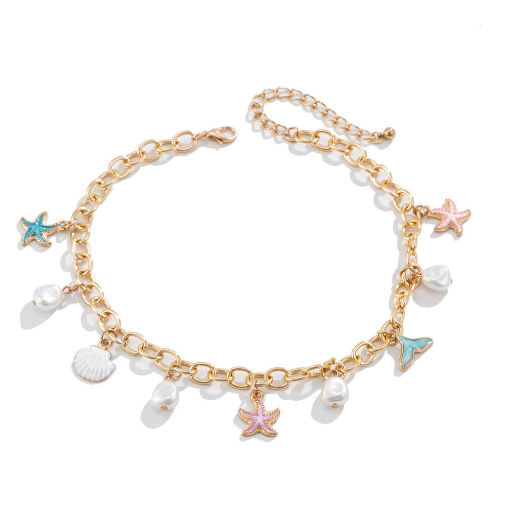 Jewelry Ocean Beach Wind Alloy Starfish Set Accessories Small Fresh Versatile Pearl Necklace