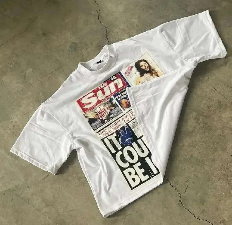 Y2K clothing men and women Harajuku hip-hop cartoon pattern oversized T-shirt round neck short sleeved Japanese street T-shirt
