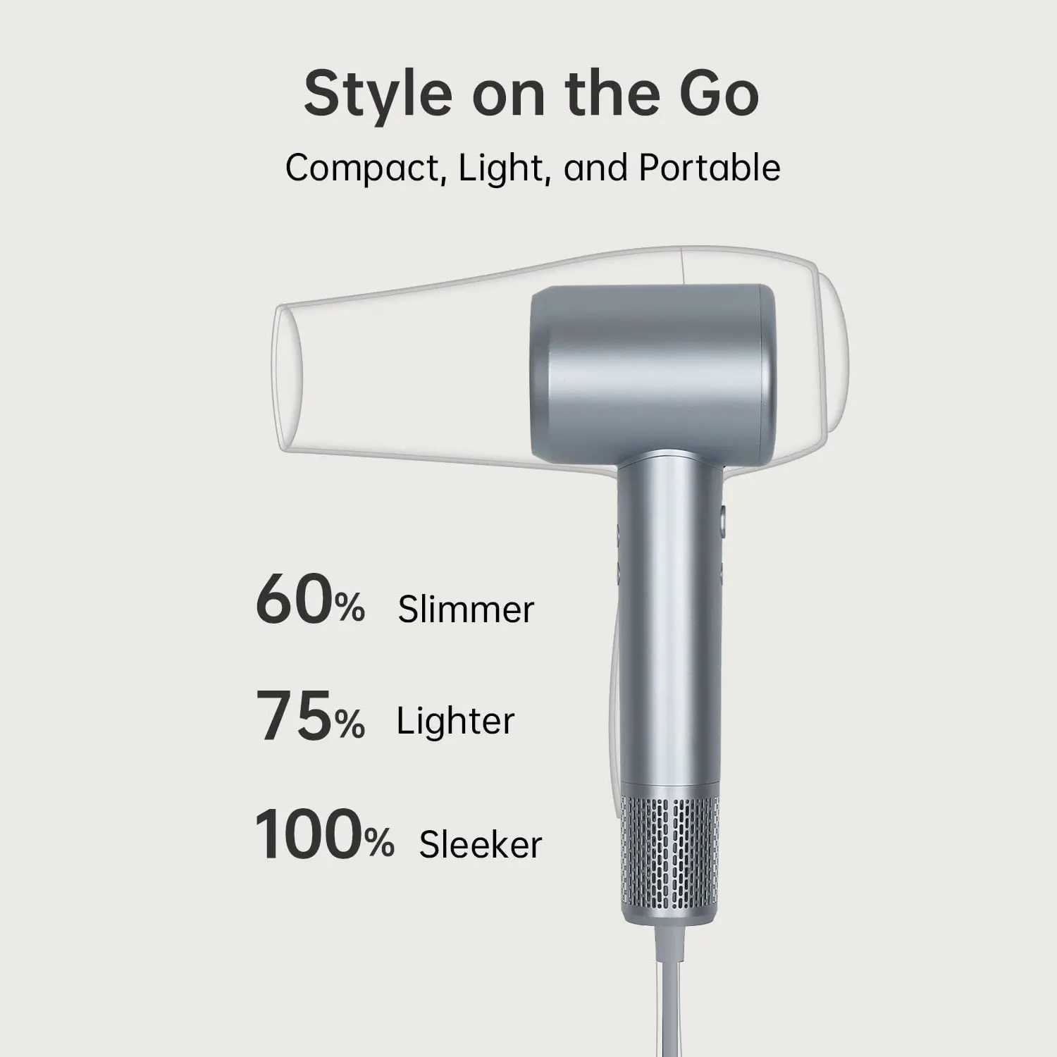 KIPOZI Azure Wave Hair dryer Low Noise Constant Temperature Quick Drying Suitable For Home Travel Hair Dryer Dormitory Blow Three W250220