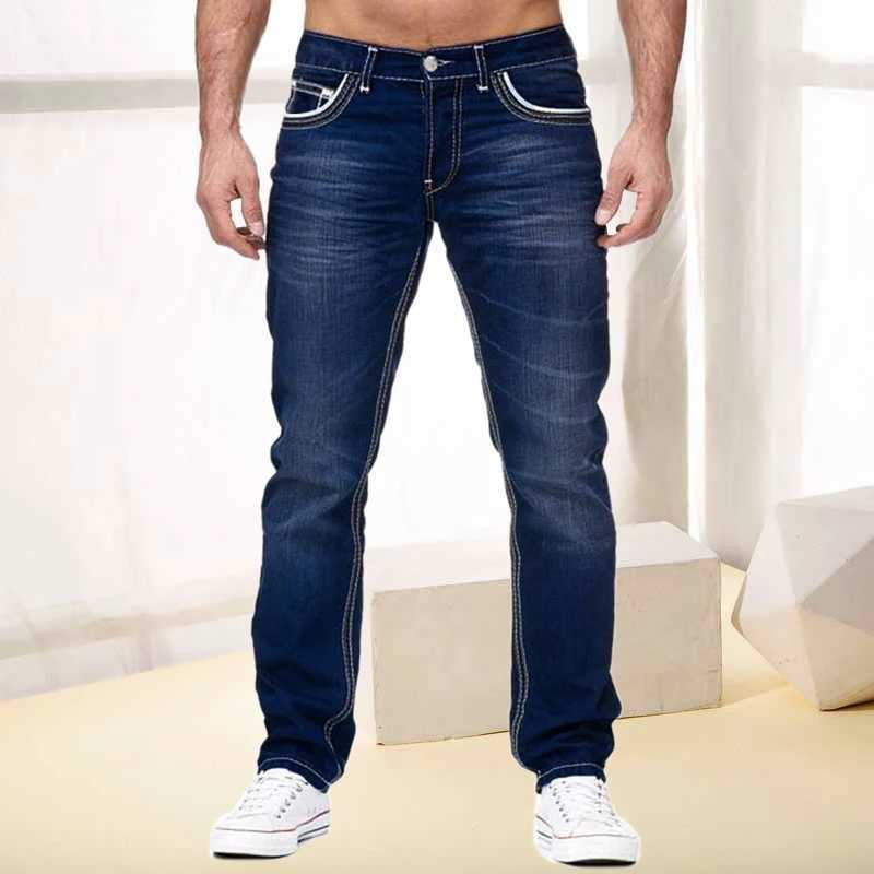 Fashion Black Slim Men Jeans Male Clothing Streetwear Daily Business Casual Trousers Solid Pockets Stretch Denim Straight Pants X250220