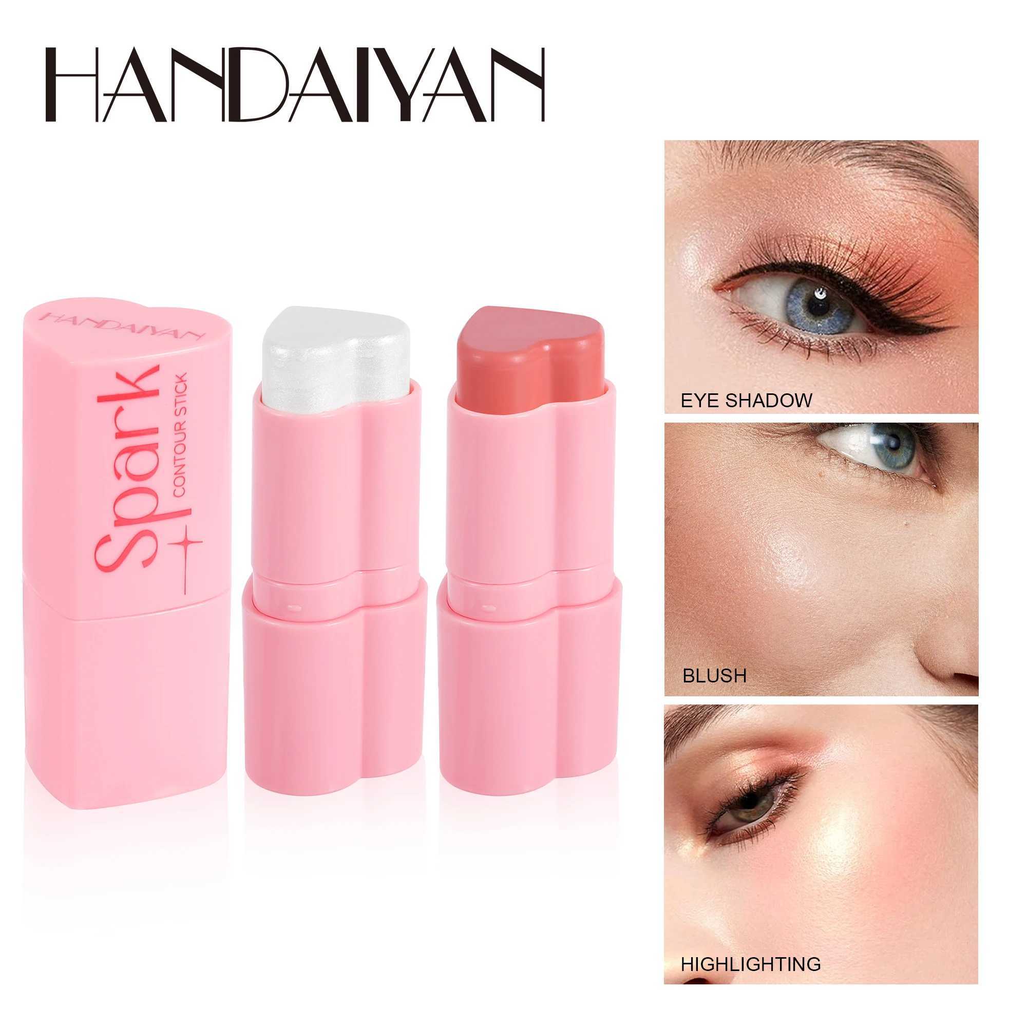 Handaiyan Matte Glitter Bear Cheek B Highlighter Stick Rouge Waterproof Bronzer Pen Contour MakeupW250220