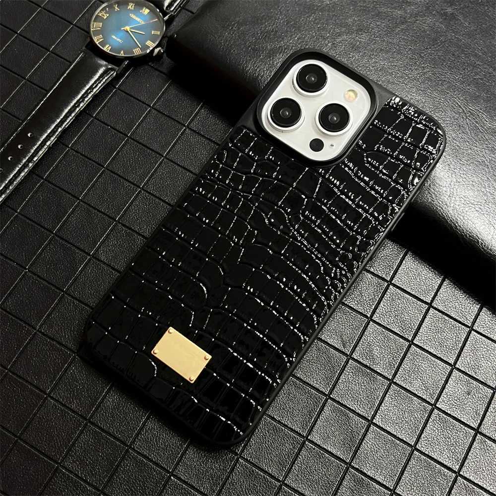 Fashion brand leopard snake Crocodile Phone Case For iPhone 15 14 Pro Max 12 13 XS Max 7 8 X 14plus luxury hard cover Z250220