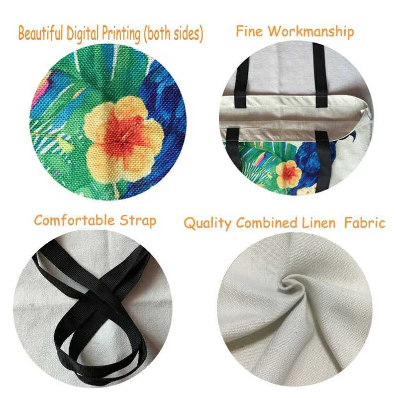 Oil Painting Mountain Forest Printing Causal Tote Bag Shopper Shopping Handbag Women Ladies Leisure Shoulder Bag Beach Outdoor Z250219