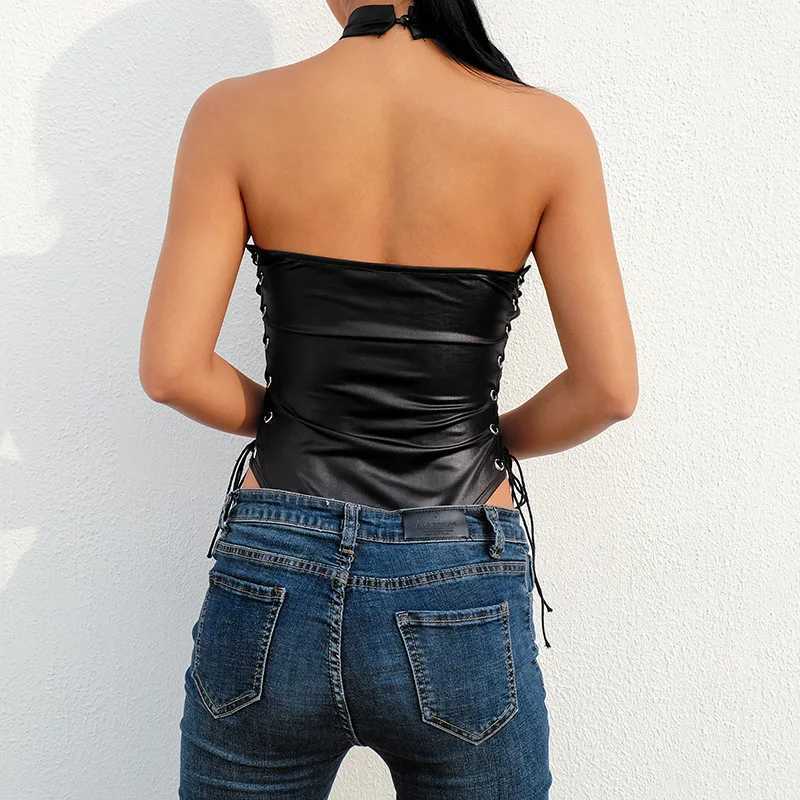 Porno Lingerie Women Underwear Leather Sexy Bodysuit Babydoll Teddy Female Lingerie For Sex Costumes Exotic Apparel Plus Size W250220