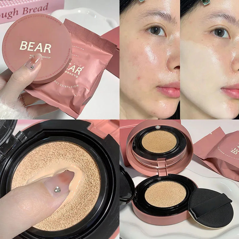 Moisturizing Concealer Air Cushion Compact Cream Skin Foundation Waterproof Brighten High Coverage Base Korean makeup Cosmetics 250217