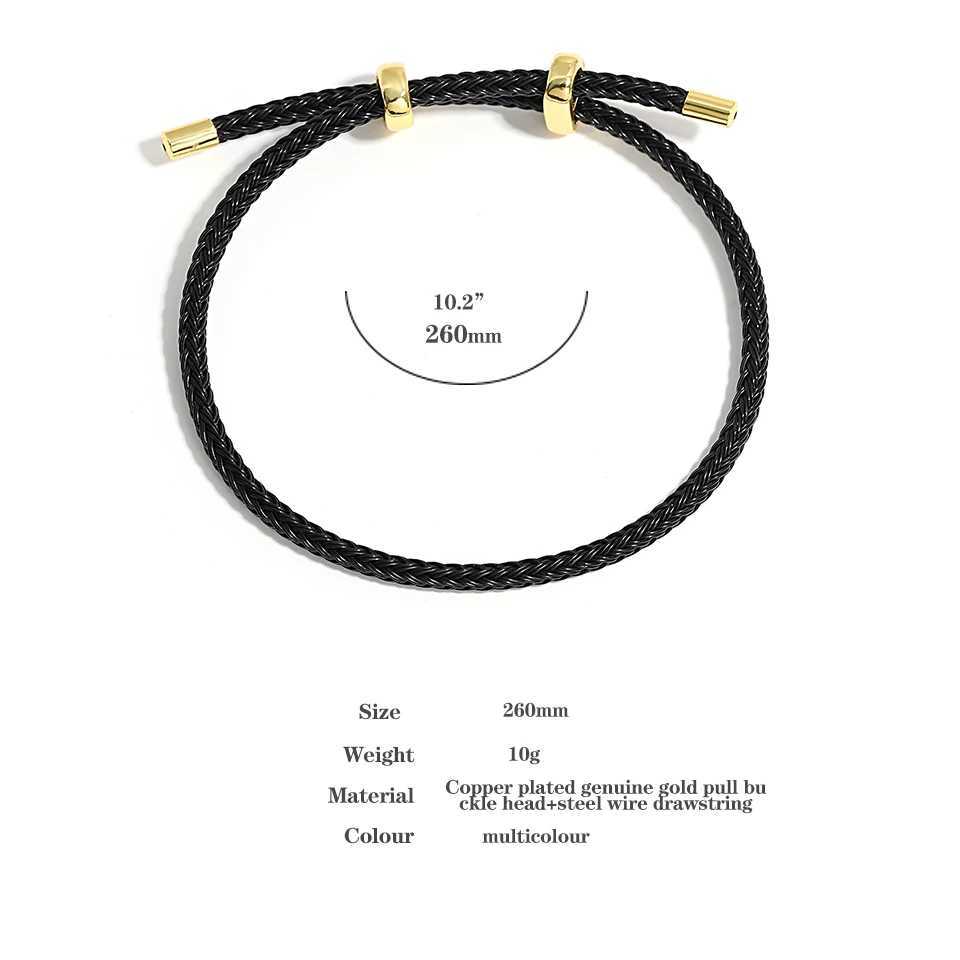 Greatera Tren Red Thread String Bracelets for Women Men Stainl Steel Braided Rope Adjustable Charm Bracelet Unisex JewelryXJ250219