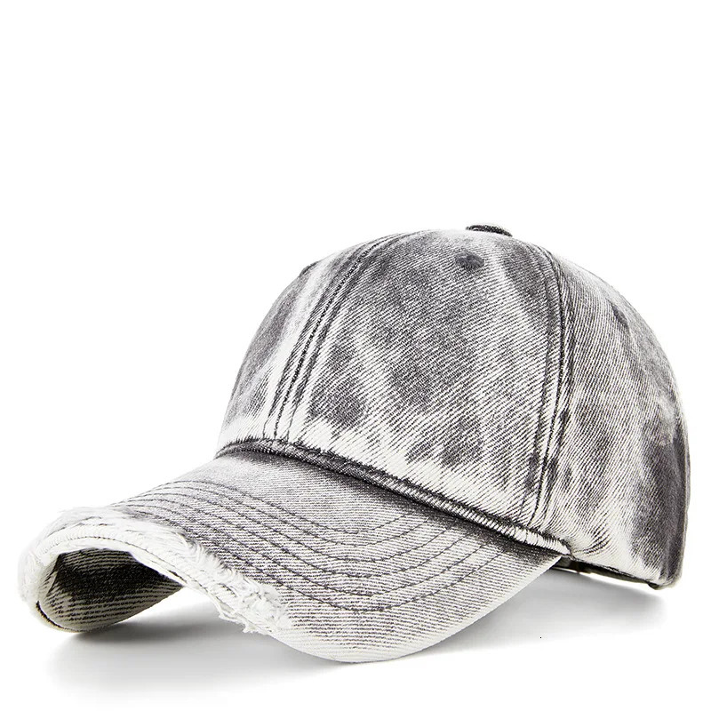 Fashion Denim Washed Vintage Baseball Hat Womens Fashion Hip Hop Snap Cap Mens Large Sun Hat 55-62cm 250214