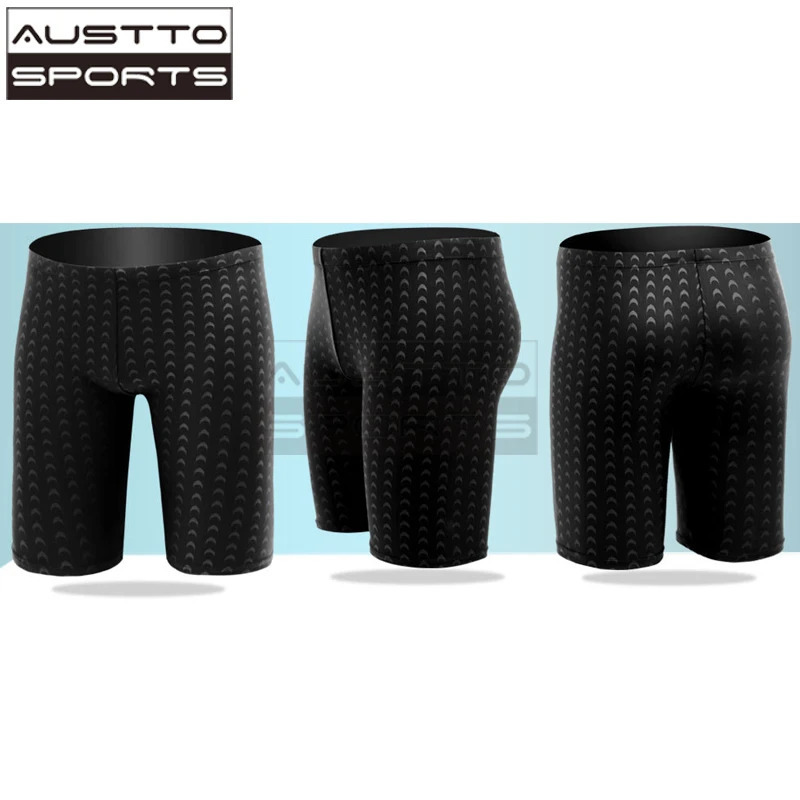 Austto Mens Swimming Truck Swim Jammer Swimsuit Athletic Pants Shorts 250220