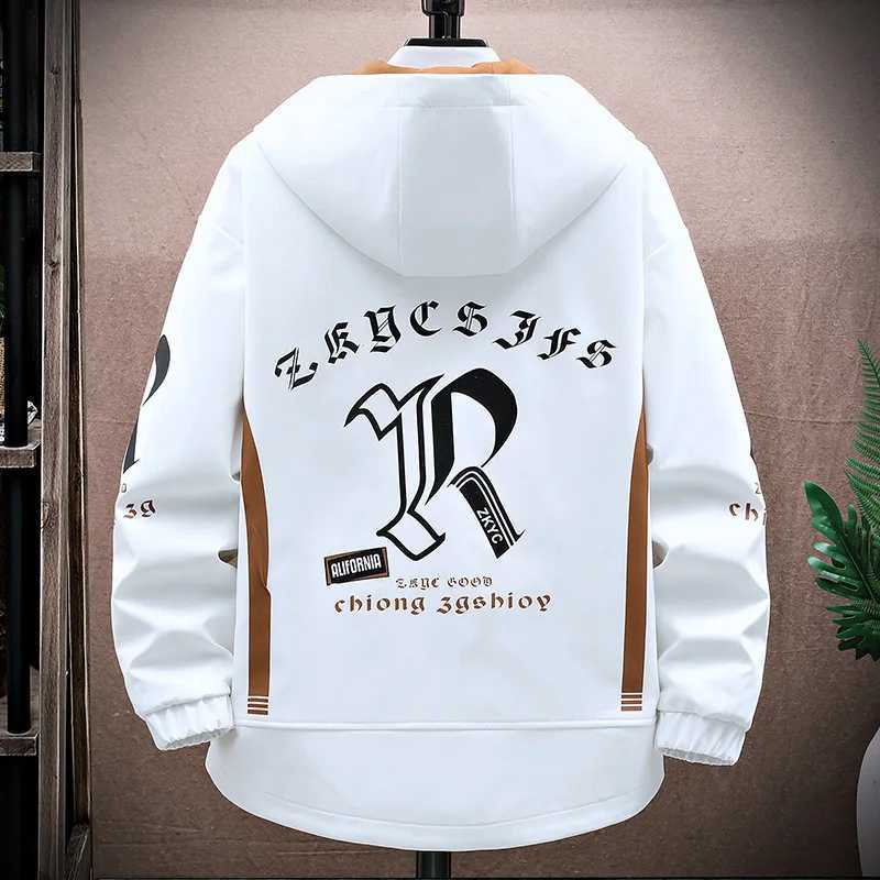 2024 New Autumn Hooded Jacket Men Breathable Outwear Male Patchwork Color Streetwear Comfortable Casual Clothing Plus Size 4XL W2502119