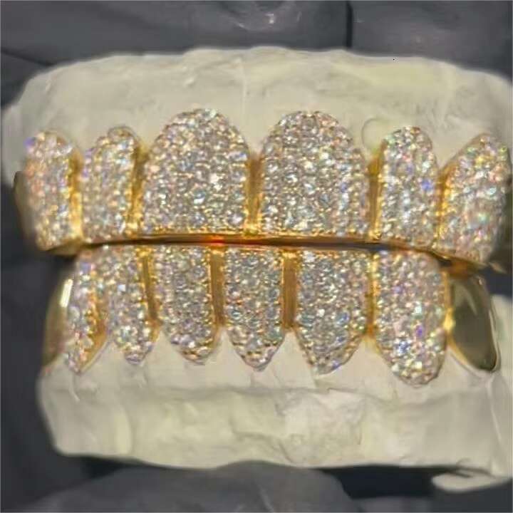 Hiphop Jewelry Sterg Sier Mix Custom Dia for Teeth Iced Out Dope Moissanite Grillz