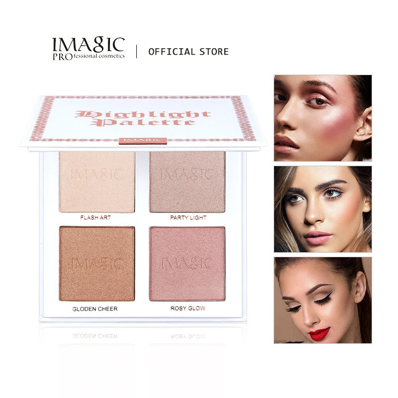 IMAGIC 4-Color Highlighter Contouring For Face Bronzer Face Makeup Combination Palette Long-Lasting Brighten Skin Cosmetics 250214