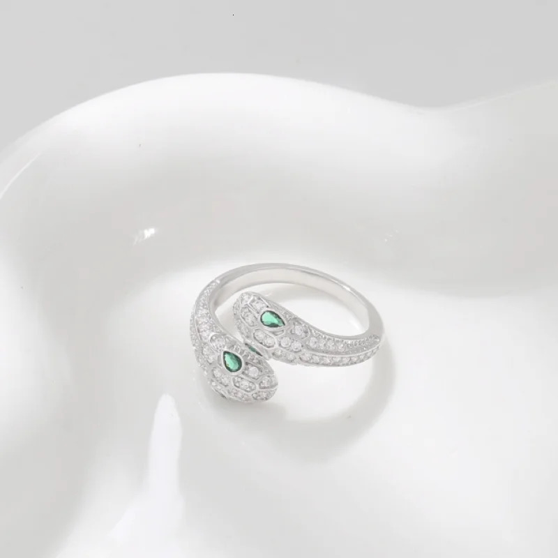 S925 Sterling Silver Adjustable Snake Rings For Women Jewelry Gift 250220
