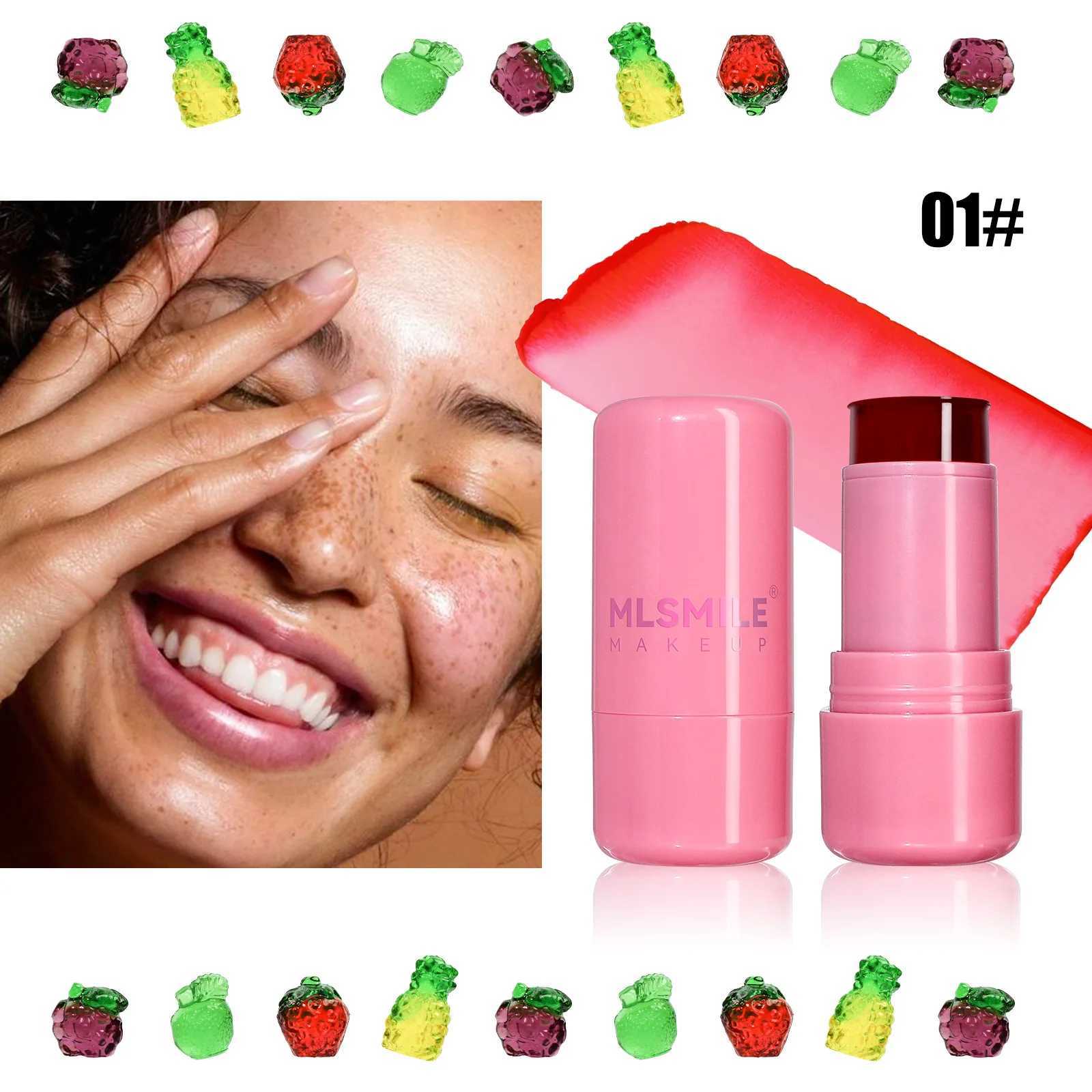 MLSMILE Jelly B Lip Cheek Dual-use Clear Lip Dye Lipstick Brightening Lip Gloss Stick Longlasting Easy To Smudge CosmeticsW250220